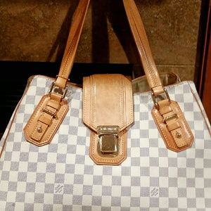 Rare Louis Vuitton Damier white Griet monogram bag